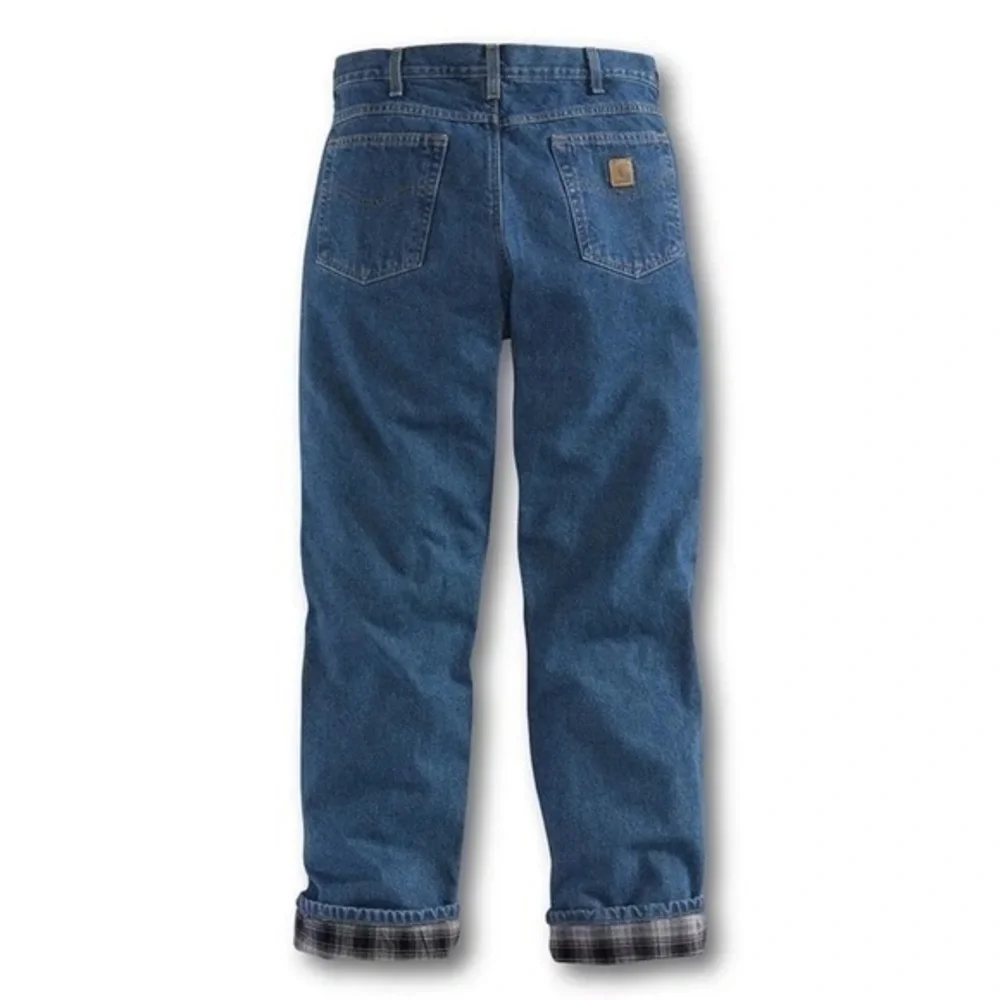 Carhartt Men's Relaxed Straight Leg Flannel Lined Jeans‎